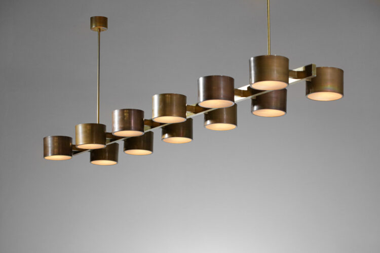 Grand lustre 12 coupelles dans le style de hans agne jakobsson EL136