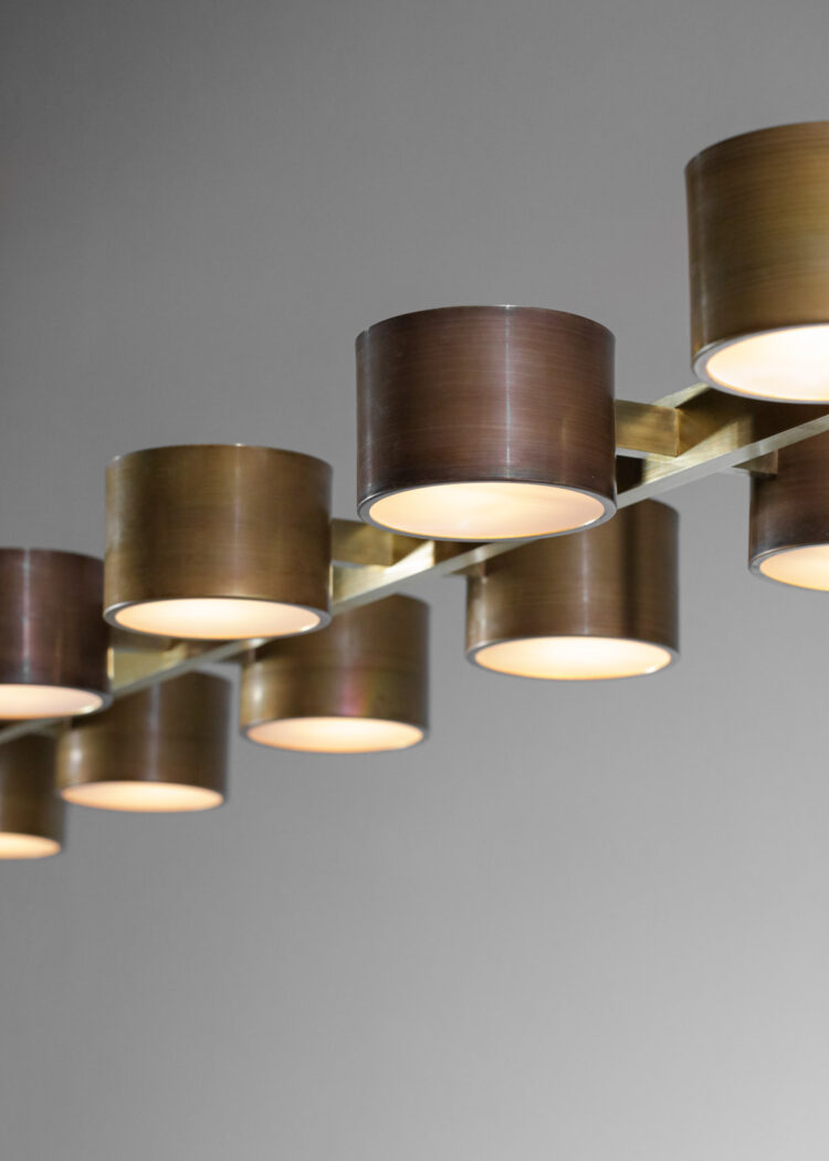 Grand lustre 12 coupelles dans le style de hans agne jakobsson EL136