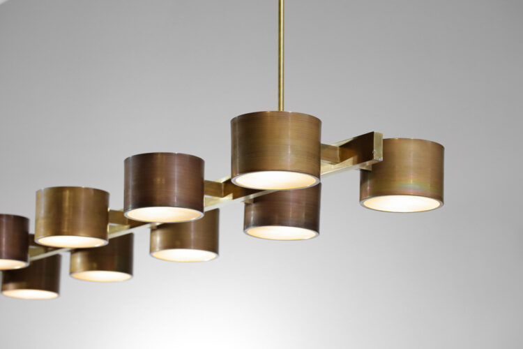 Grand lustre 12 coupelles dans le style de hans agne jakobsson EL136