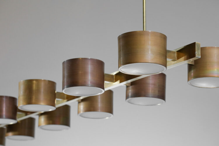 Grand lustre 12 coupelles dans le style de hans agne jakobsson EL136