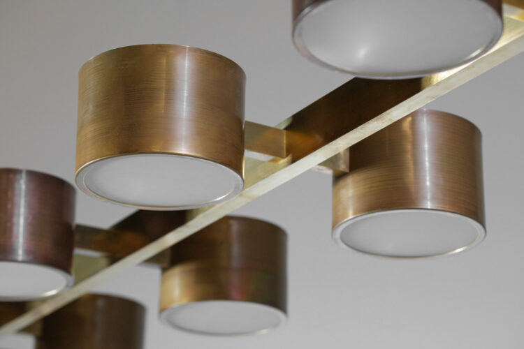 Grand lustre 12 coupelles dans le style de hans agne jakobsson EL136