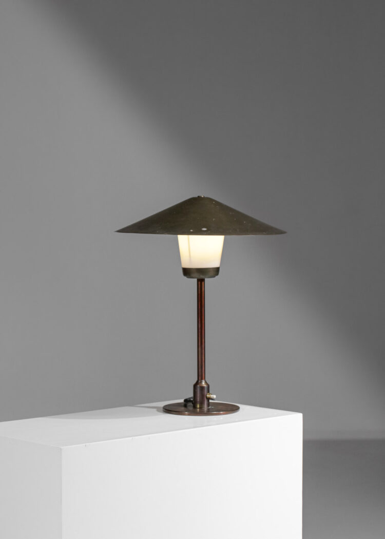 Lampe table bureau danoise bronze année 50 attribuée Lyfa E149