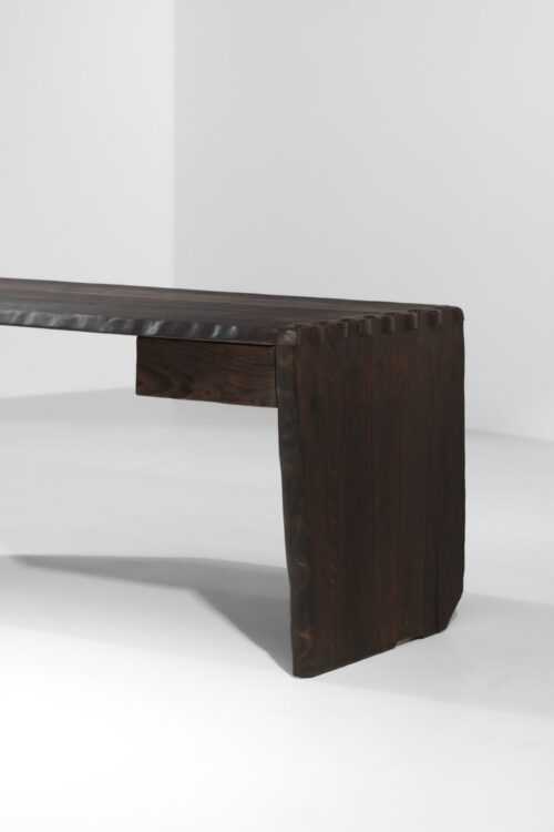 Bureau / Table à manger "100/20" par Vincent Vincent en bois brûlé - VV114