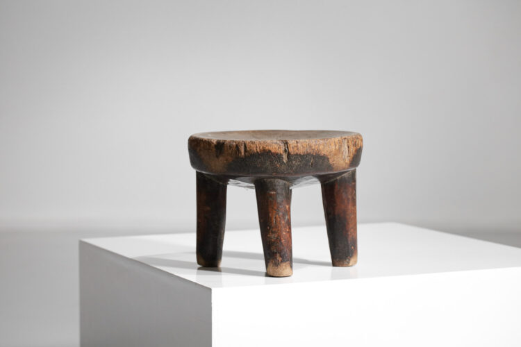 petits tabouret africain senoufo dogon en bois massif années 60