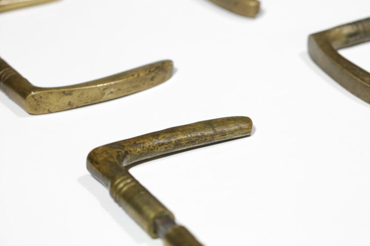 set de 10 poignées de porte en bronze françaises