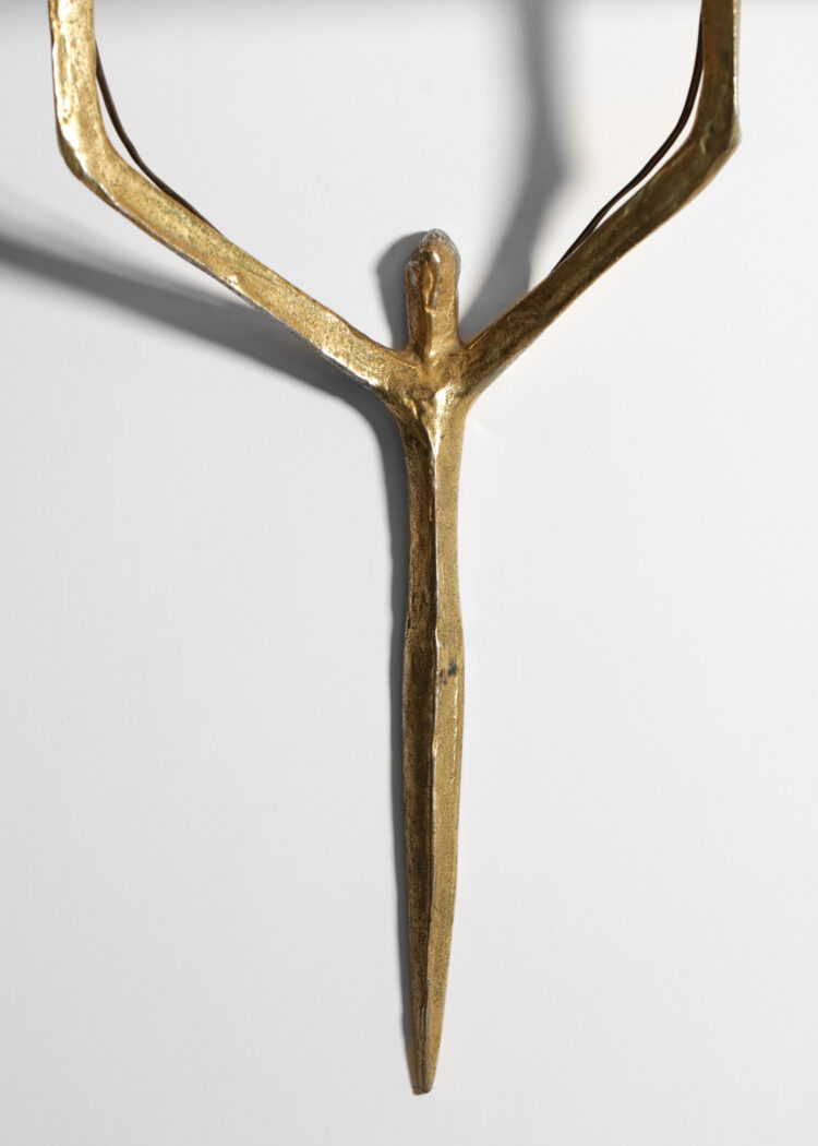 suite de 3 appliques felix agostini en bronze doré C011