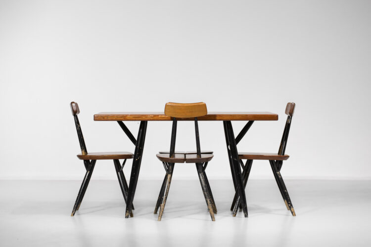 Ensemble de salle à manger scandinave d'Ilmani Tapiovaara années 50