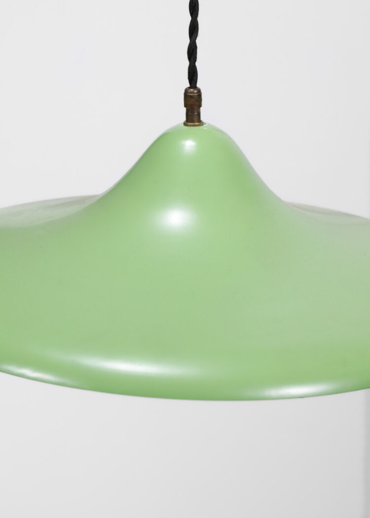 Lampe potence italienne style Aredeluce vert amande métal années 60