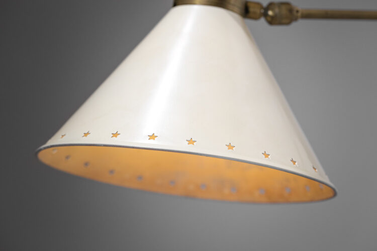 lampe potence Lunel années 50 vintage étoiles laiton