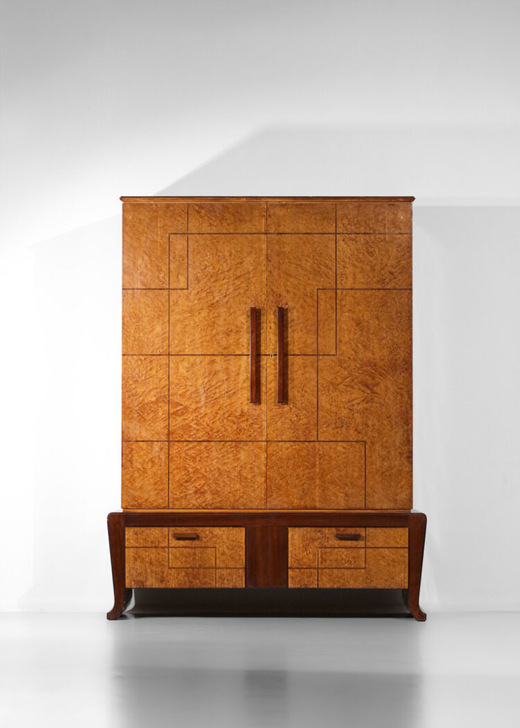 armoire italienne en bois de loupe style gio ponti - F265 - F266