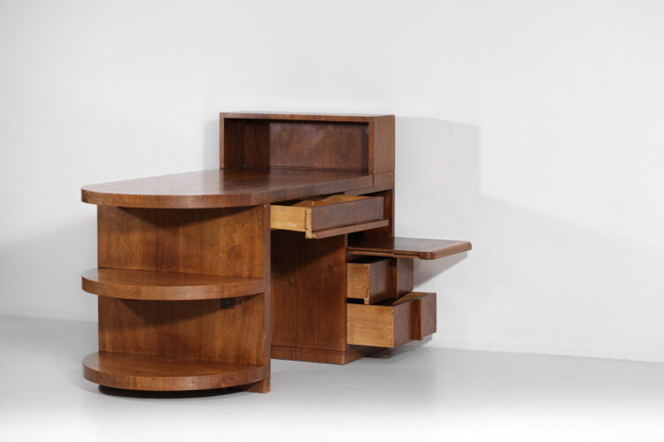 bureau moderniste en chêne des années 40 art déco