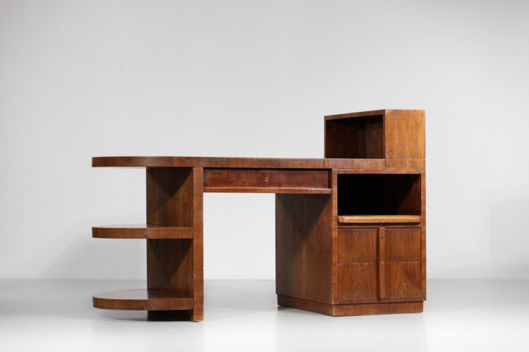 bureau moderniste en chêne des années 40 art déco