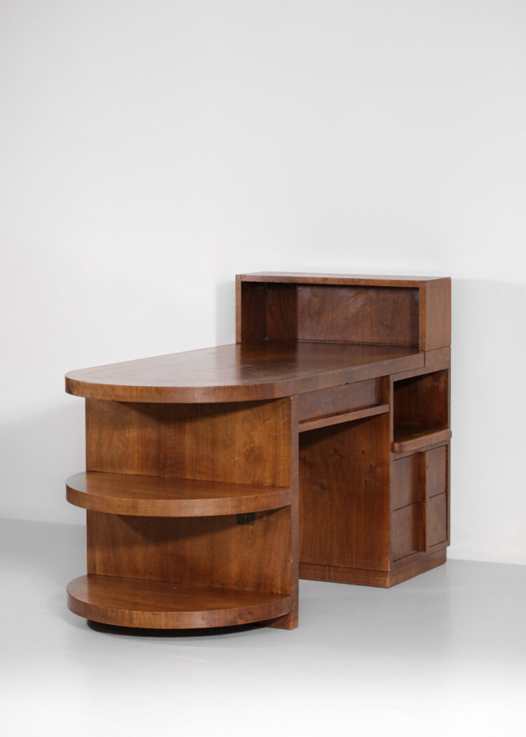 bureau moderniste en chêne des années 40 art déco