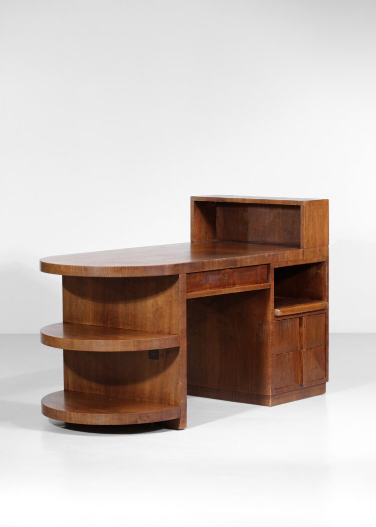 bureau moderniste en chêne des années 40 art déco