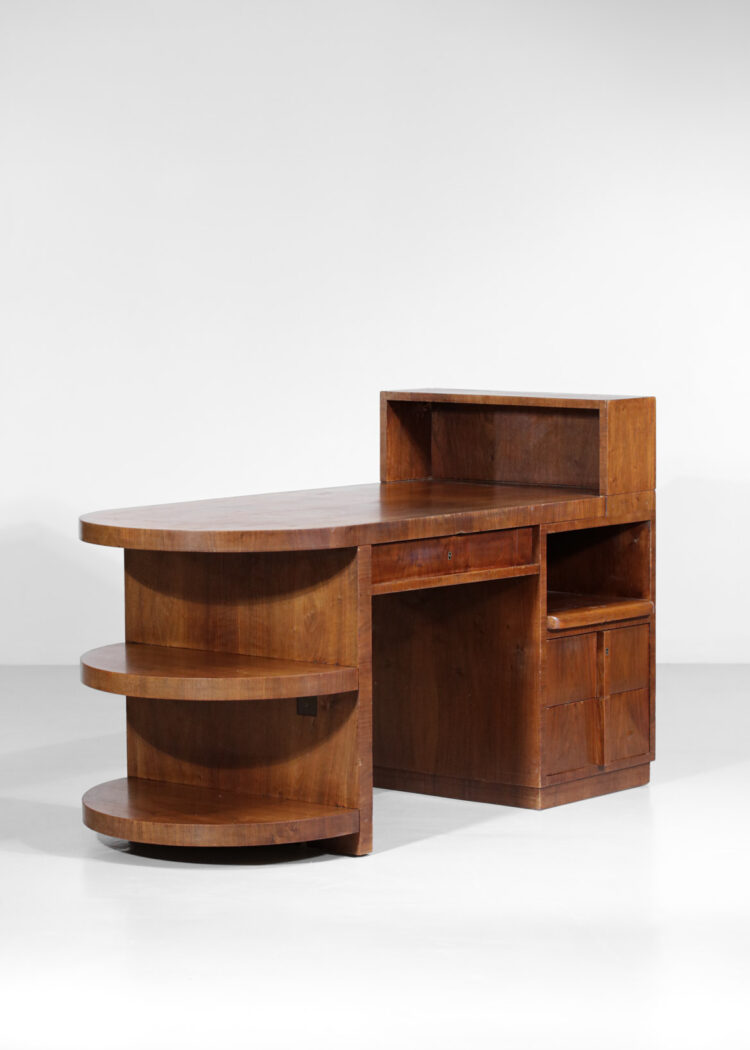 bureau moderniste en chêne des années 40 art déco