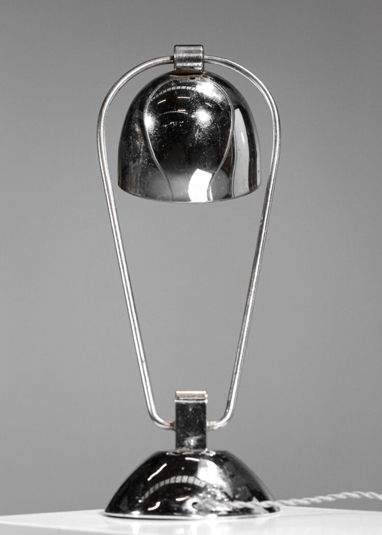 lampe de table moderniste art deco chromé style desny