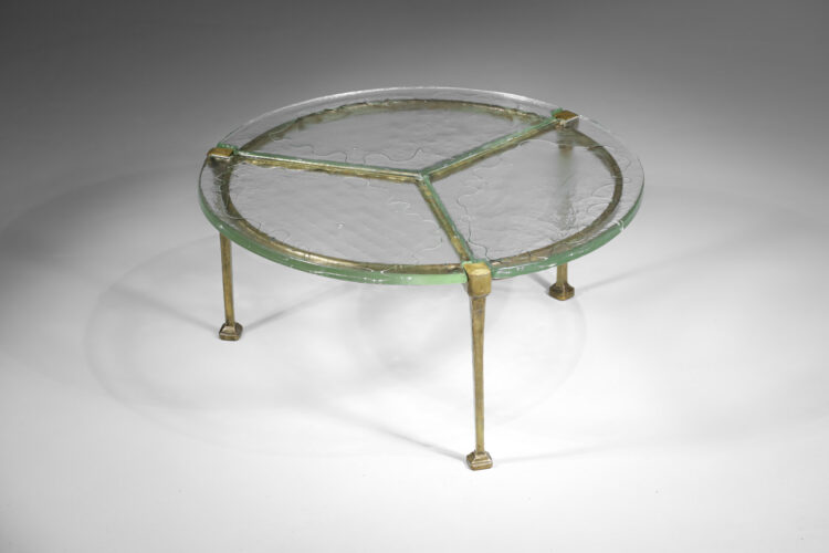 table ronde en bronze doré Lothar Klute germany