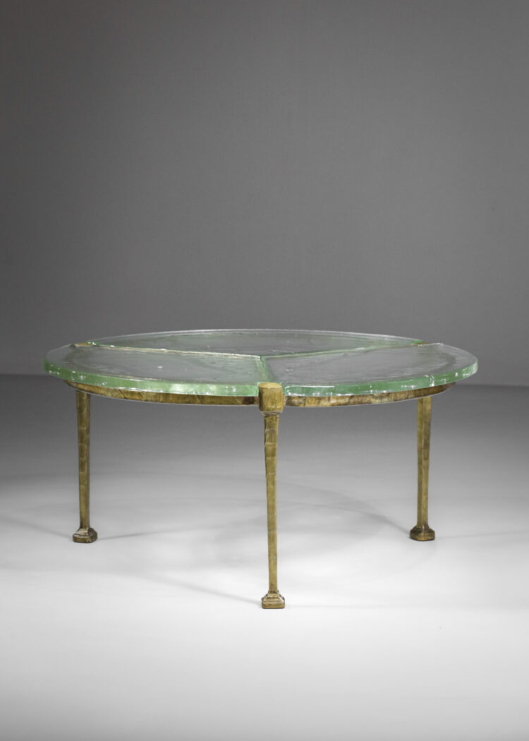 table ronde en bronze doré Lothar Klute germany