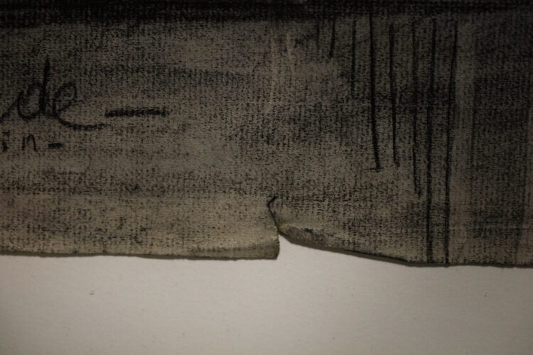 Marceau Constantin Dessin au fusain sur papier Ingres, signé
