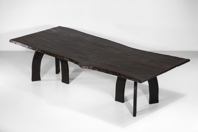 grande table à manger vincent vincent 80 20 bois brulé