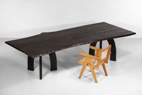 grande table à manger vincent vincent 80 20 bois brulé