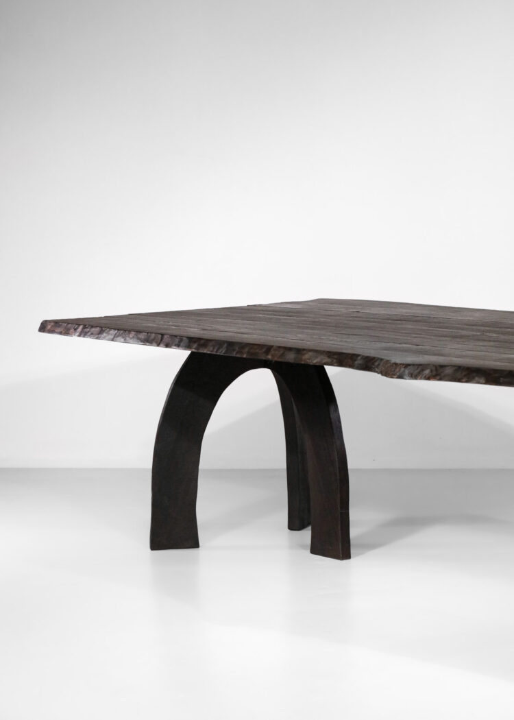 grande table à manger vincent vincent 80 20 bois brulé