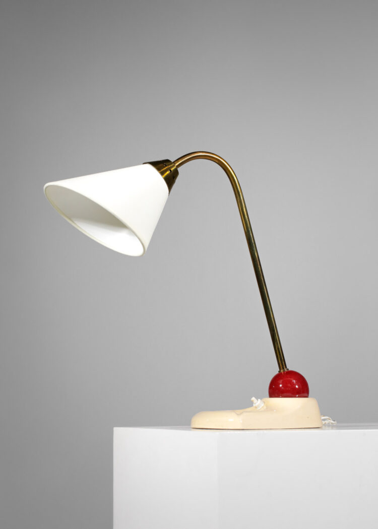 lampe de table française en céramique années 60 boule