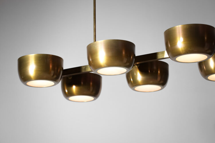 lustre en laiton massif echelle 10 coupelles