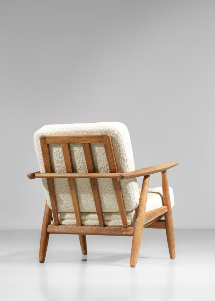 fauteuil hans wegner GE140 danois scandinave en chêne - F044