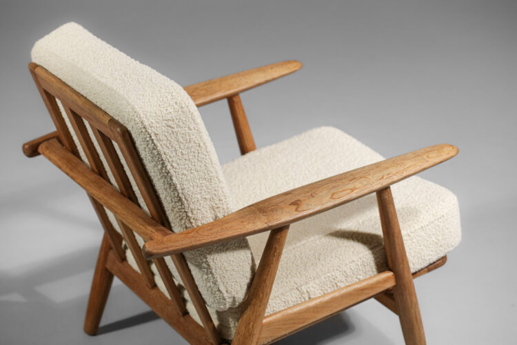 fauteuil hans wegner GE140 danois scandinave en chêne - F044