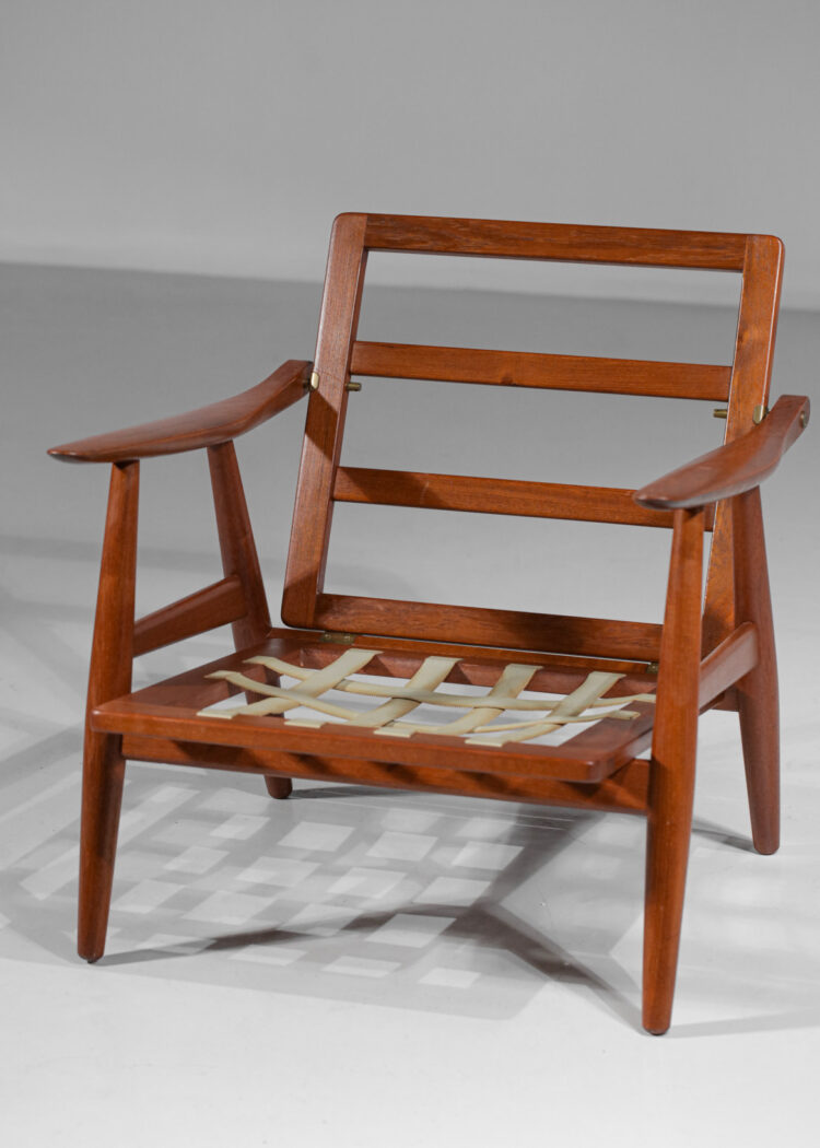 fauteuil hans wegner GE140 danois scandinave en teck E403