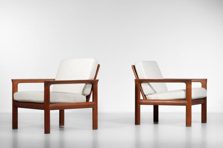 paire de fauteuils scandinave Sven Ellekaer pour Komfort teck danois - E580
