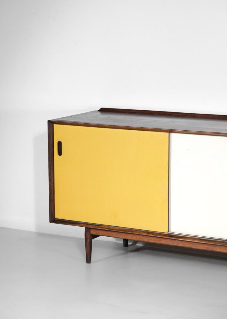 enfilade danoise arne vodder jaune et blanche en palissandre de rio scandinave - F228