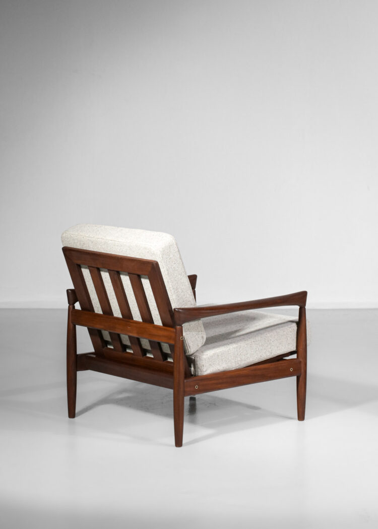 paire de fauteuils chauffeuses scandinaves Erik Worts teck années 60 - B93