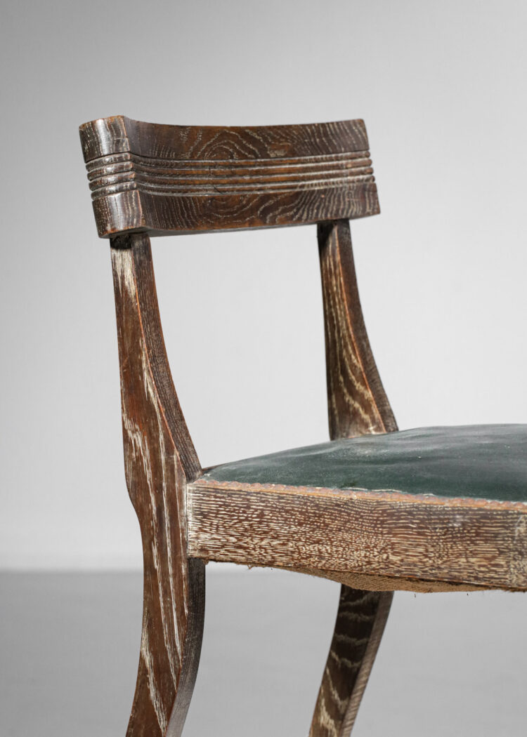 suite de 4 chaises art deco des années 30 style Jean michel frank - F298