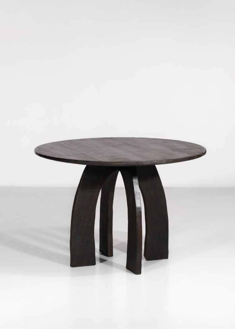 Table à manger 80/20 par Vincent Vincent bois brûlé - VV105 bis