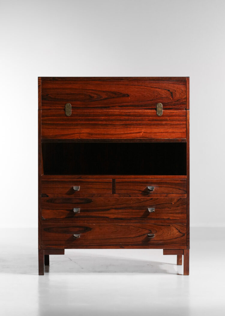 meuble commode bar danois scandinave palissandre de rio bureau années 60 - F480