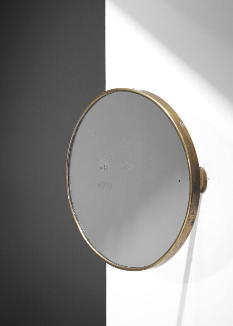 potence miroir rond en bronze massif années 40