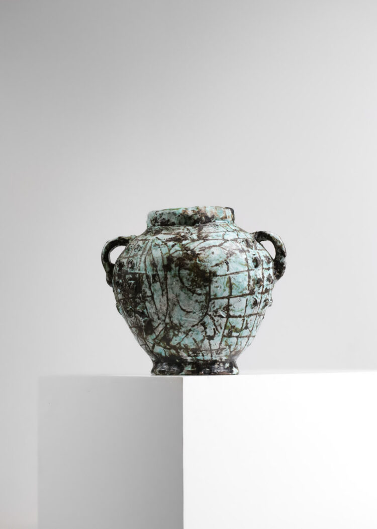 grand vase en ceramique vallauris par jerome massier années 60
