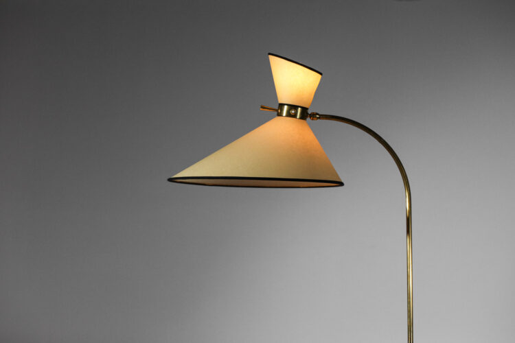 Lampadaire diabolo Arlus années 50 laiton - G037