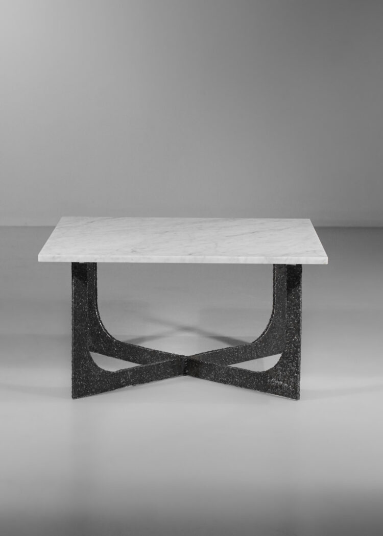 table basse moderne par Donna en acier et marbre - DO1