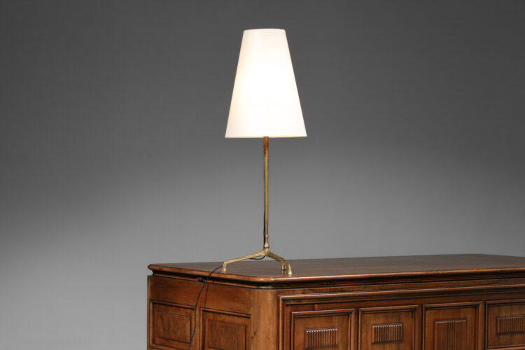 grande lampe de table de felix agostini en bronze dorée années 50 F423