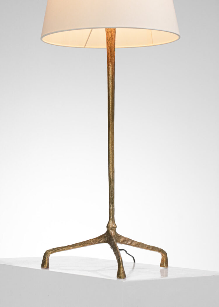 grande lampe de table de felix agostini en bronze dorée années 50 F423