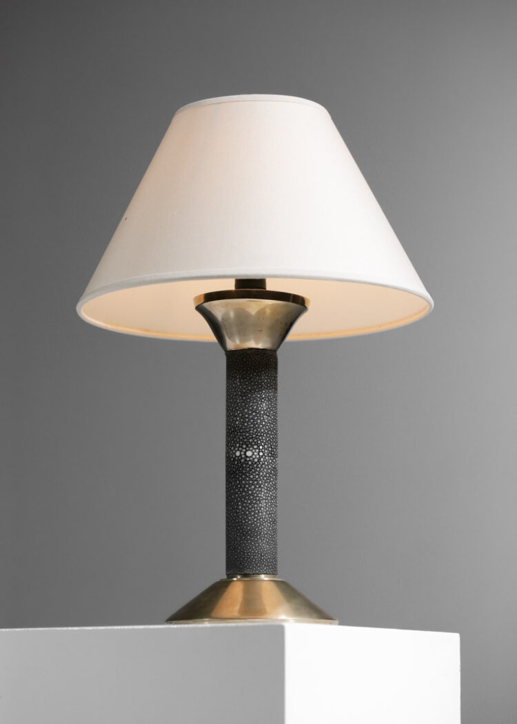 lampe de table bureau galuchat attribué à andré groult bronze années 40