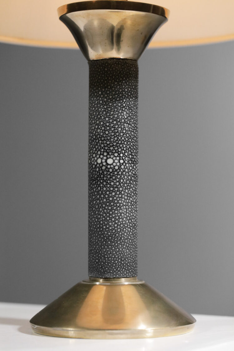 lampe de table bureau galuchat attribué à andré groult bronze années 40