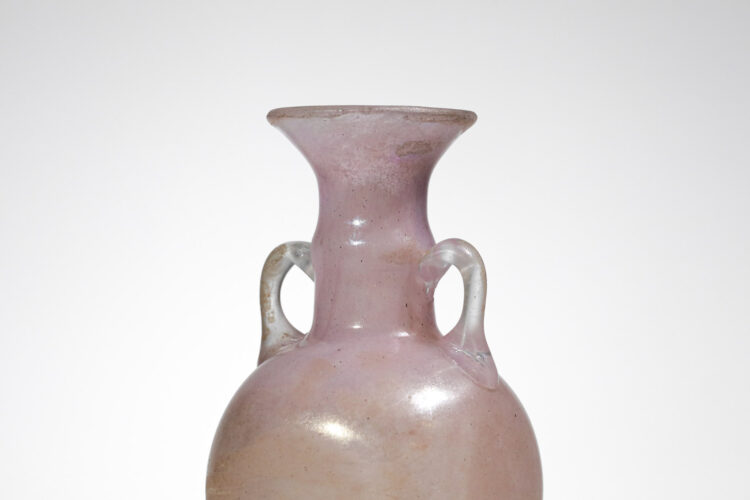 vase en verre irisé à reflet doré anses G023