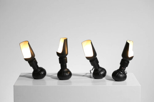 lot de 4 lampes à poser Gino sarfatti Arteluce modèle 600p