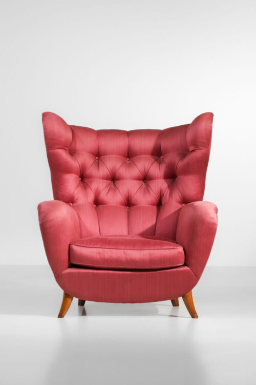 Grand fauteuil italien attribué à Melchiorre Bega des années 50 - G695