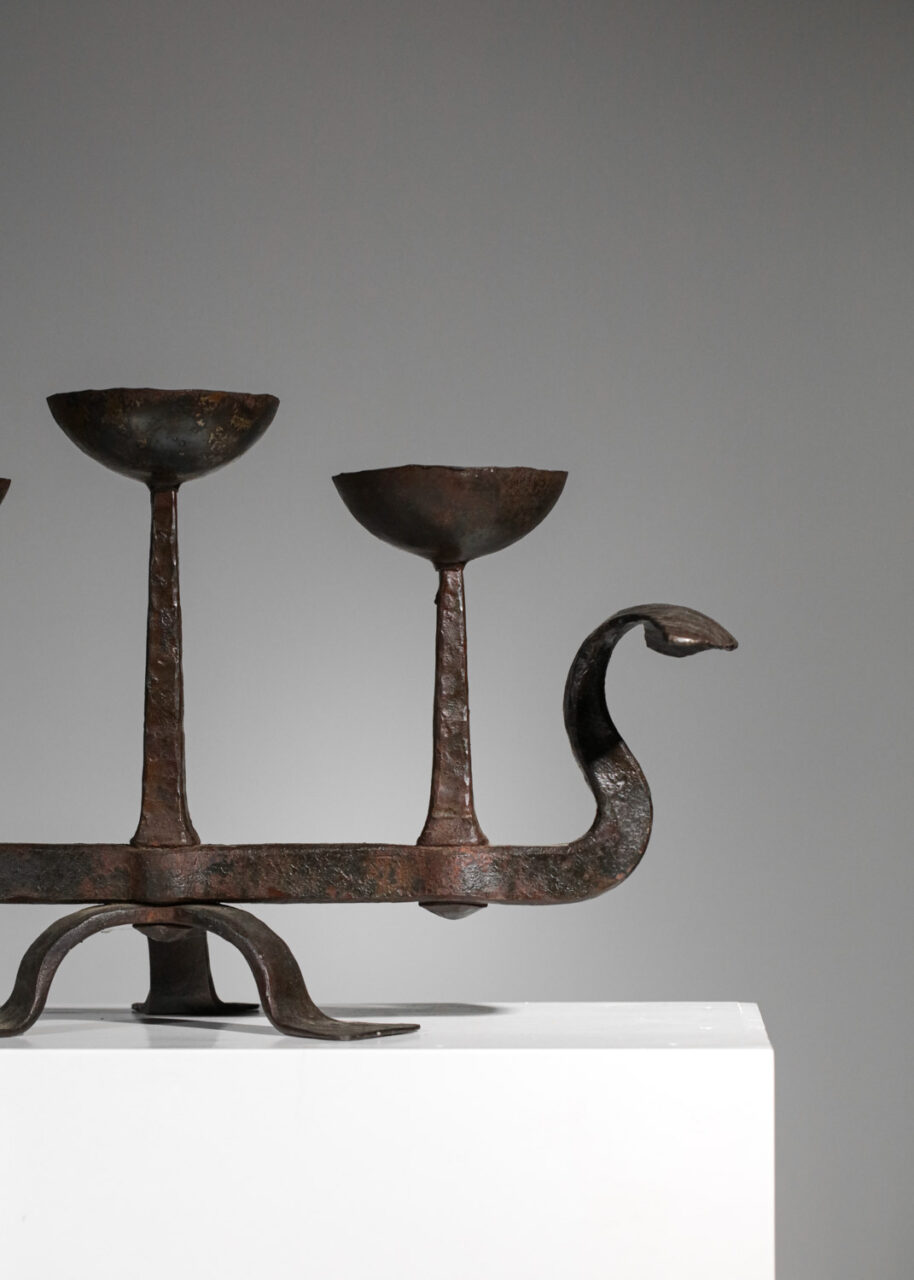 Lot De Deux Grands Candélabres Bougeoirs En Verre - Hauteur 31 Et 23 Cm, TBE