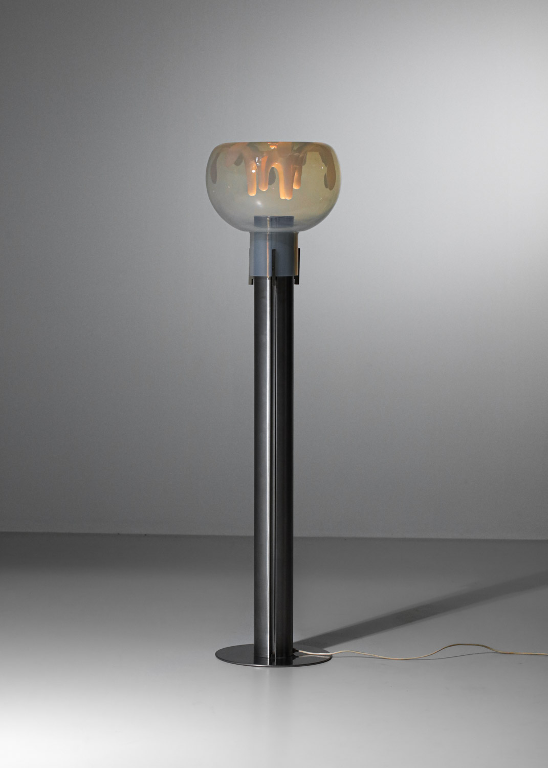lampadaire chrome et verre de murano par Carlo Nason pour Mazzega iatlie années 60 - G727